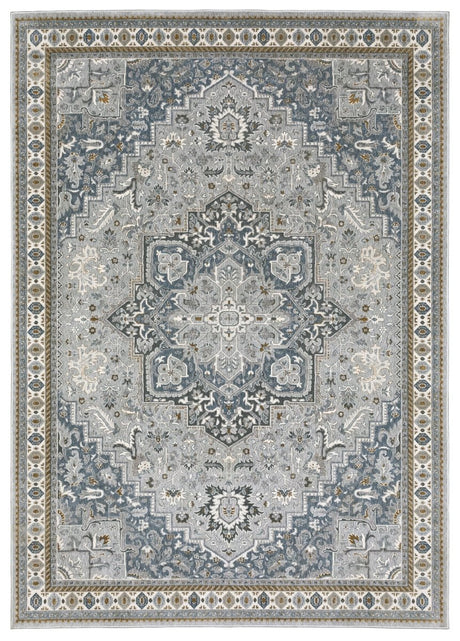 Oriental Weavers Sphinx Ellington Ell02 Blue/ Grey Rug.