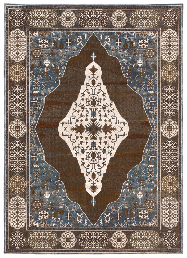Oriental Weavers Sphinx Ellington Ell06 Rust/ Blue Rug.