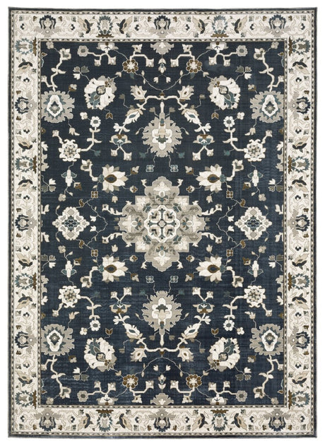 Oriental Weavers Sphinx Ellington Ell08 Blue/ Beige Rug.