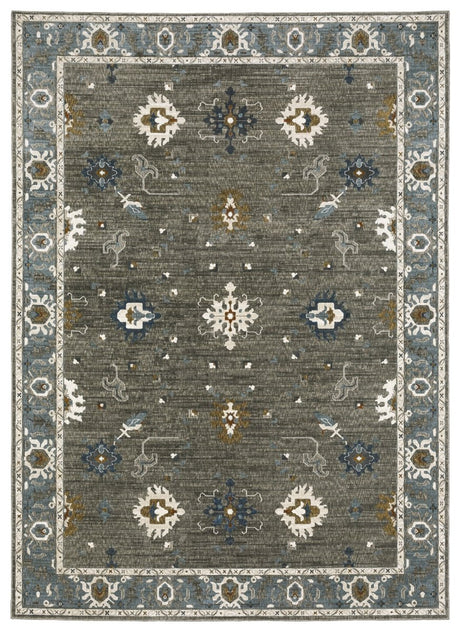Oriental Weavers Sphinx Ellington Ell09 Grey/ Blue Rug.