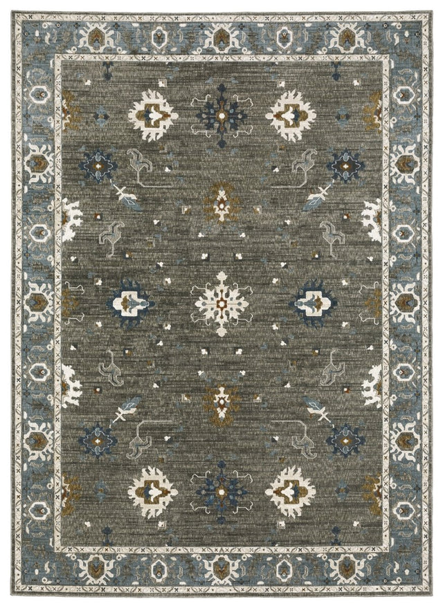 Oriental Weavers Sphinx Ellington Ell09 Grey/ Blue Rug.
