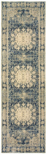 Oriental Weavers Sphinx Empire 4445S Ivory / Blue Rugs.