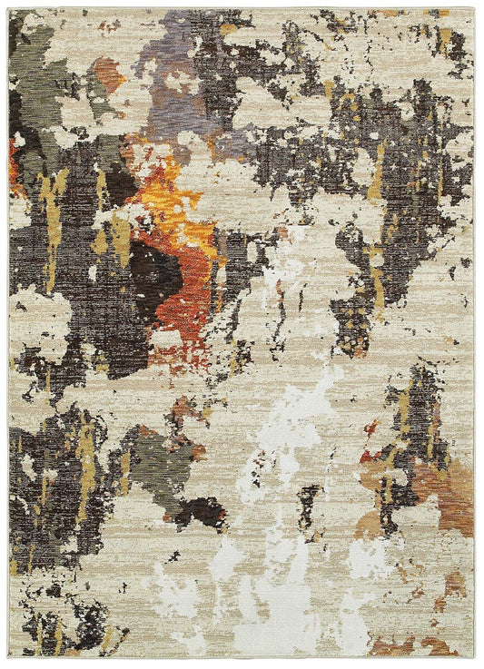 Oriental Weavers Sphinx Evolution 7770J Beige / Charcoal Rugs - Oriental Weavers Sphinx - e7770j058100st