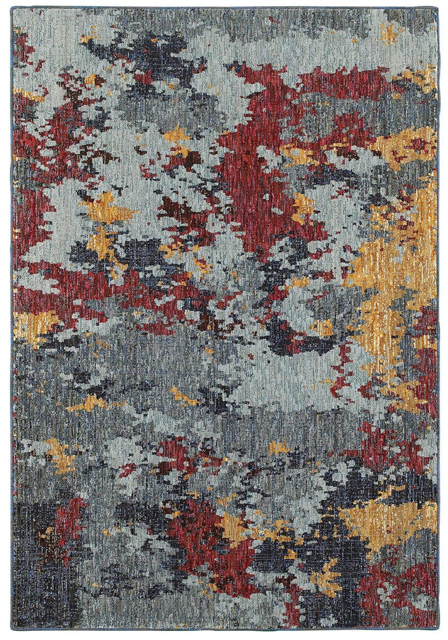 Oriental Weavers Sphinx Evolution 8036C Blue / Red Rugs.