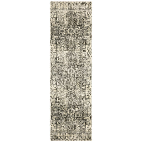 Oriental Weavers Sphinx Florence 4333W Charcoal/ Ivory Rugs.