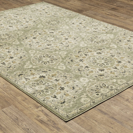 Oriental Weavers Sphinx Florence 4334E Green/ Ivory Rugs.