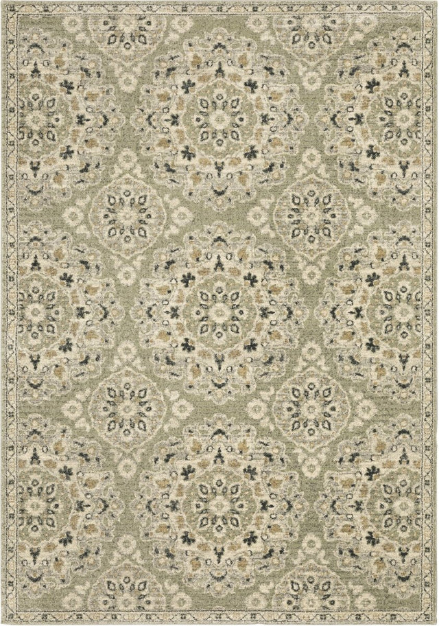 Oriental Weavers Sphinx Florence 4334E Green/ Ivory Rugs.