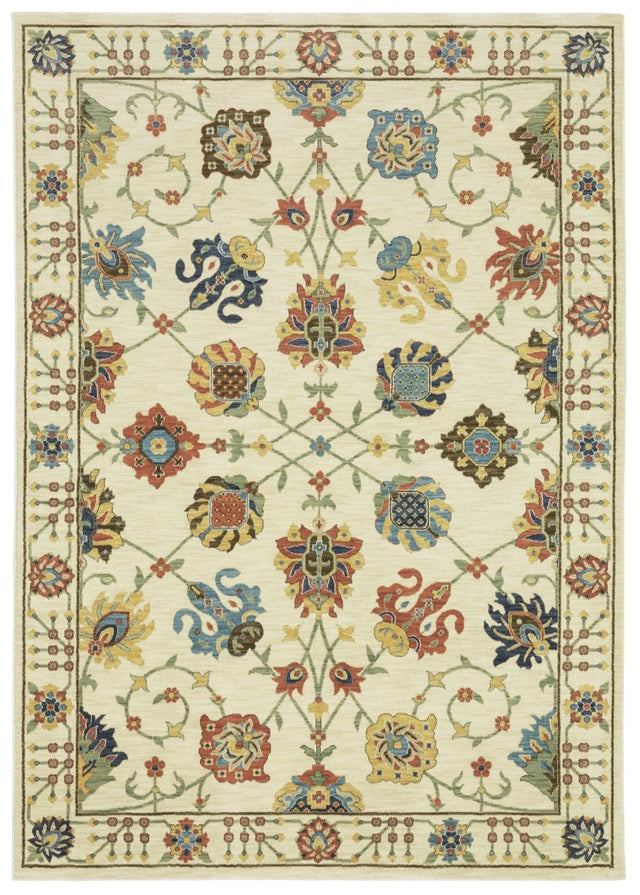 Oriental Weavers Sphinx Francesca Fr01G Ivory/ Multi Rug.