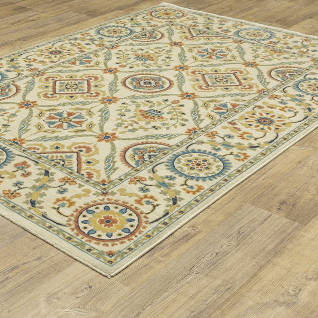 Oriental Weavers Sphinx Francesca Fr07A Ivory/ Multi Rug.