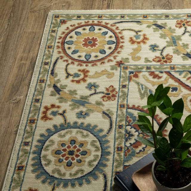 Oriental Weavers Sphinx Francesca Fr07A Ivory/ Multi Rug.