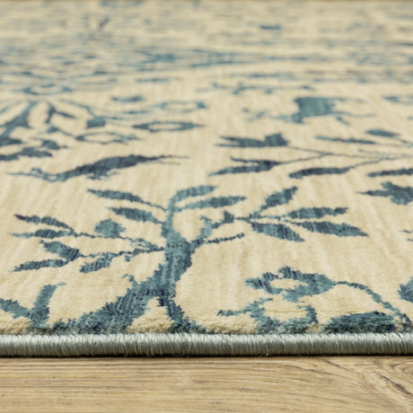 Oriental Weavers Sphinx Francesca Fr08H Blue/ Ivory Rug.