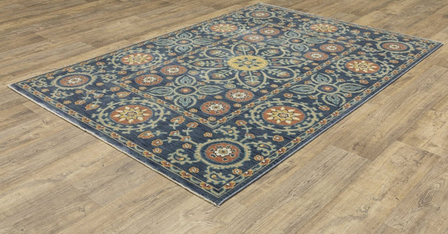 Oriental Weavers Sphinx Francesca Fr11B Blue/ Rust Rug.