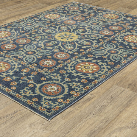 Oriental Weavers Sphinx Francesca Fr11B Blue/ Rust Rug.