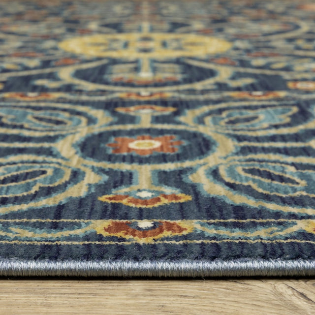 Oriental Weavers Sphinx Francesca Fr11B Blue/ Rust Rug.