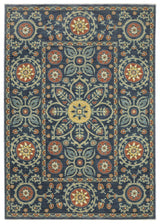Oriental Weavers Sphinx Francesca Fr11B Blue/ Rust Rug.