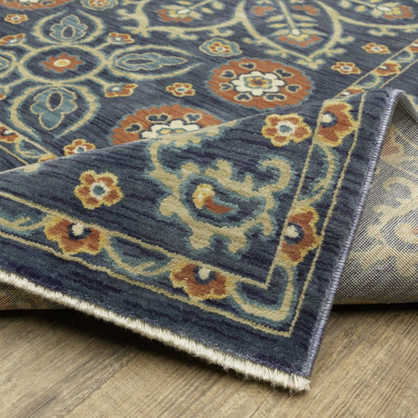 Oriental Weavers Sphinx Francesca Fr11B Blue/ Rust Rug.