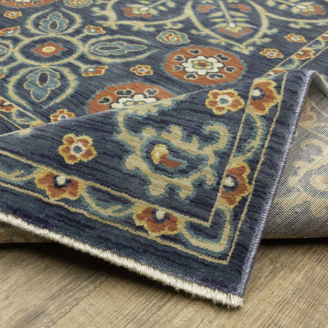 Oriental Weavers Sphinx Francesca Fr11B Blue/ Rust Rug.