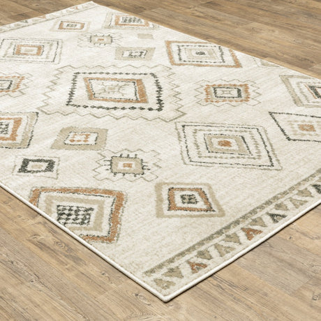 Oriental Weavers Sphinx Georgia 660B0 Ivory/ Orange Rugs.