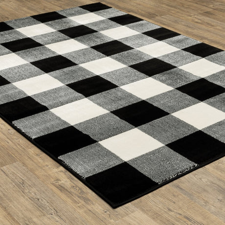 Oriental Weavers Sphinx Georgia 678D0 Black/ Ivory Rugs.