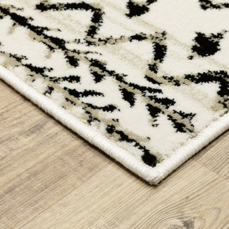 Oriental Weavers Sphinx Georgia 8826E Ivory/ Black Rugs.