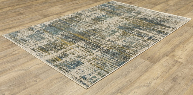 Oriental Weavers Sphinx Hayden Hay05 Blue/ Gold Rug.