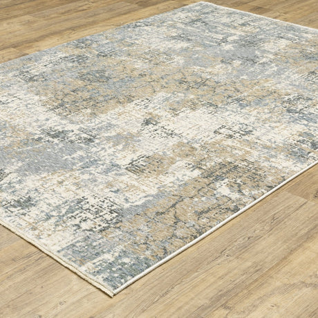 Oriental Weavers Sphinx Hayden Hay08 Beige/ Blue Rug.