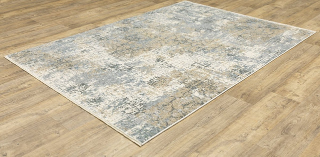 Oriental Weavers Sphinx Hayden Hay08 Beige/ Blue Rug.