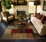 Oriental Weavers Sphinx Hudson 030c1 Green / Red Rugs.