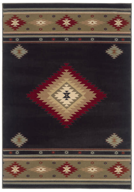 Oriental Weavers Sphinx Hudson 087g1 Black / Green Rugs - Oriental Weavers Sphinx - 748679232482