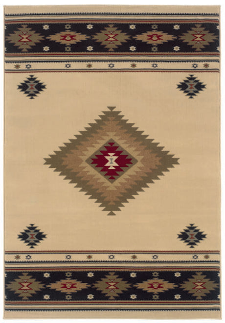 Oriental Weavers Sphinx Hudson 087i1 Beige / Green Rugs - Oriental Weavers Sphinx - 748679232635