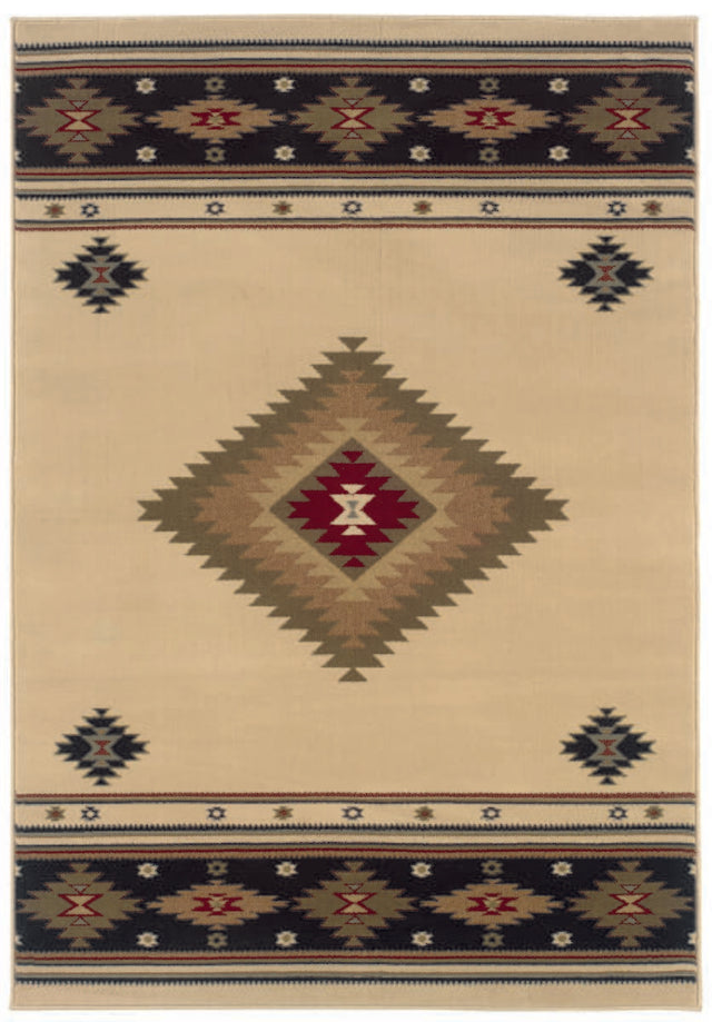 Oriental Weavers Sphinx Hudson 087i1 Beige / Green Rugs.