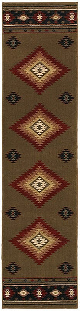 Oriental Weavers Sphinx Hudson 087j1 Green / Red Rugs.