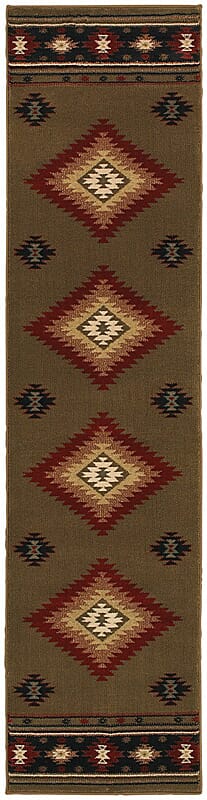 Oriental Weavers Sphinx Hudson 087j1 Green / Red Rugs - Oriental Weavers Sphinx - 087j1 - 1