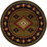 Oriental Weavers Sphinx Hudson 087j1 Green / Red Rugs.