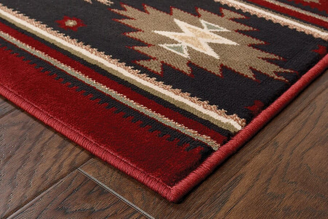 Oriental Weavers Sphinx Hudson 087k1 Red / Green Rugs.