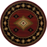 Oriental Weavers Sphinx Hudson 087k1 Red / Green Rugs.