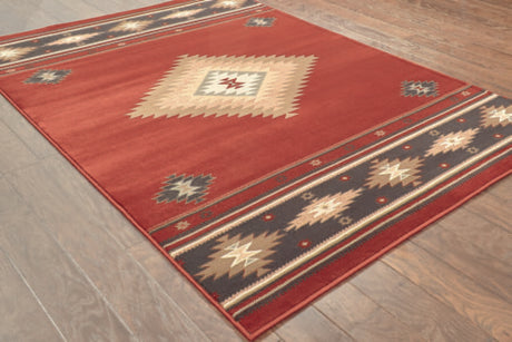 Oriental Weavers Sphinx Hudson 087k1 Red / Green Rugs - Oriental Weavers Sphinx - 748679276301