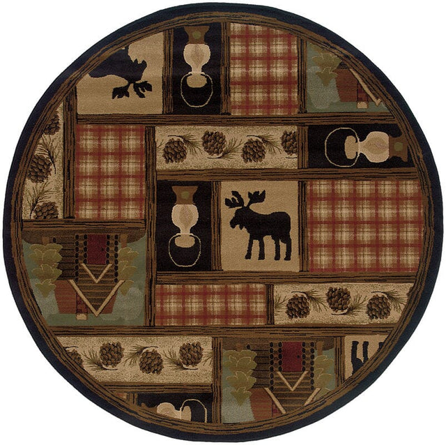 Oriental Weavers Sphinx Hudson 1067a Brown / Red Rugs.