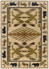 Oriental Weavers Sphinx Hudson 1072a Ivory / Green Rugs.