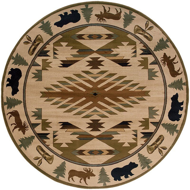 Oriental Weavers Sphinx Hudson 1072a Ivory / Green Rugs.