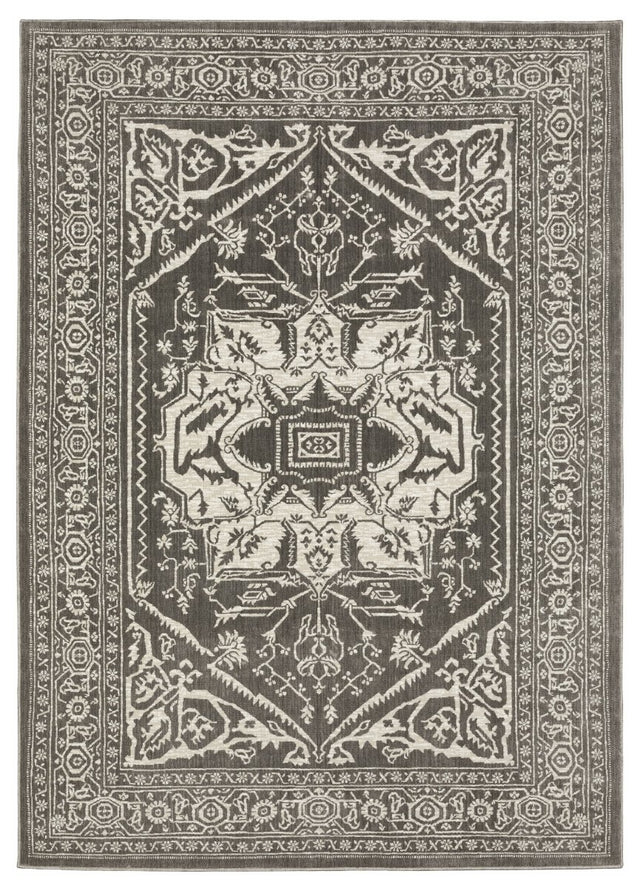 Oriental Weavers Sphinx Intrigue Int04 Grey/ Ivory Rug.