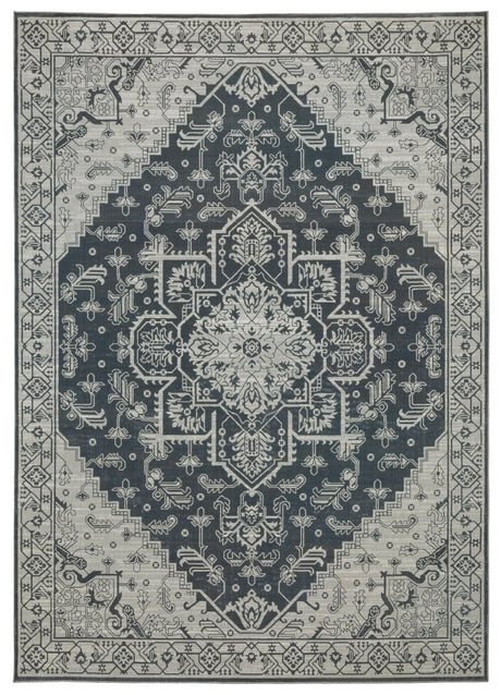 Oriental Weavers Sphinx Intrigue Int07 Blue/ Beige Rug.