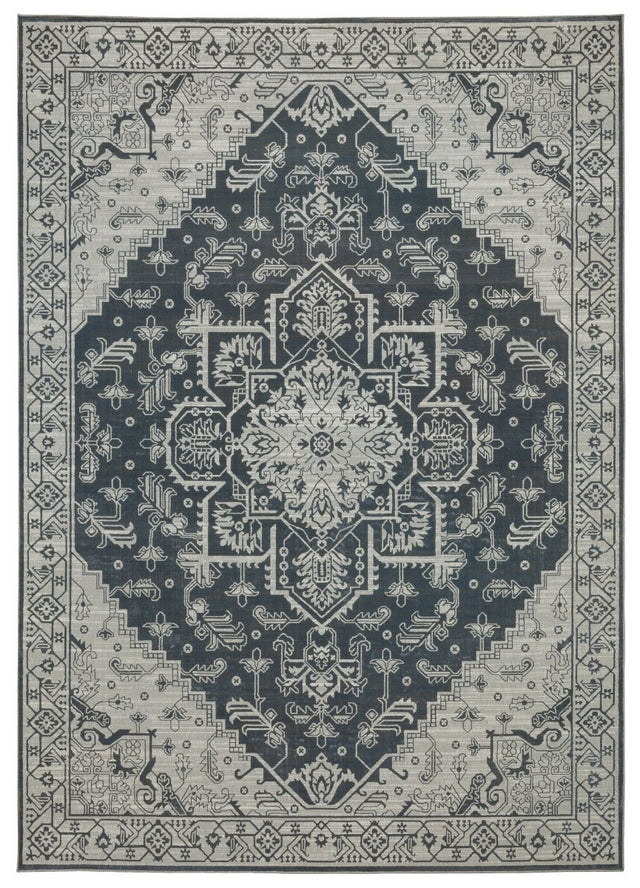 Oriental Weavers Sphinx Intrigue Int07 Blue/ Beige Rug.