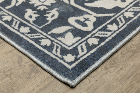 Oriental Weavers Sphinx Intrigue Int10 Blue/ Ivory Rug.