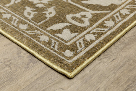 Oriental Weavers Sphinx Intrigue Int11 Gold/ Beige Rug.