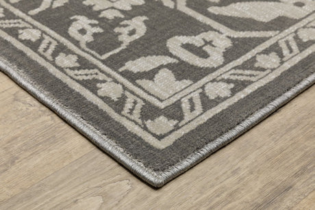 Oriental Weavers Sphinx Intrigue Int12 Beige/ Grey Rug.