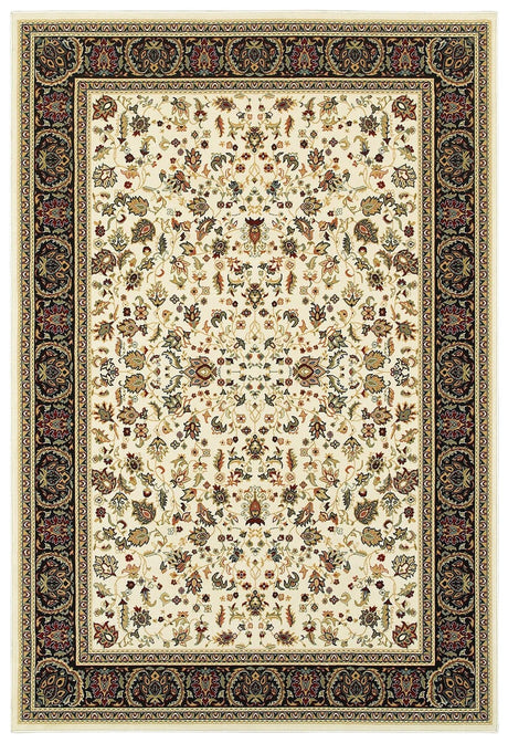 Oriental Weavers Sphinx Kashan 108X1 Ivory / Black Rugs.