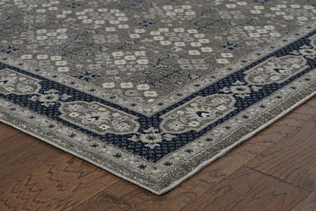 Oriental Weavers Sphinx Kashan 119U1 Navy / Ivory Rugs.