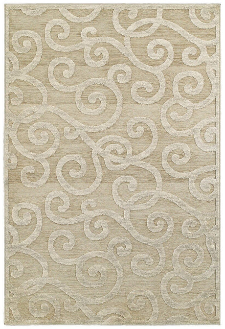 Oriental Weavers Sphinx Kashan 119W1 Ivory / Beige Rugs.