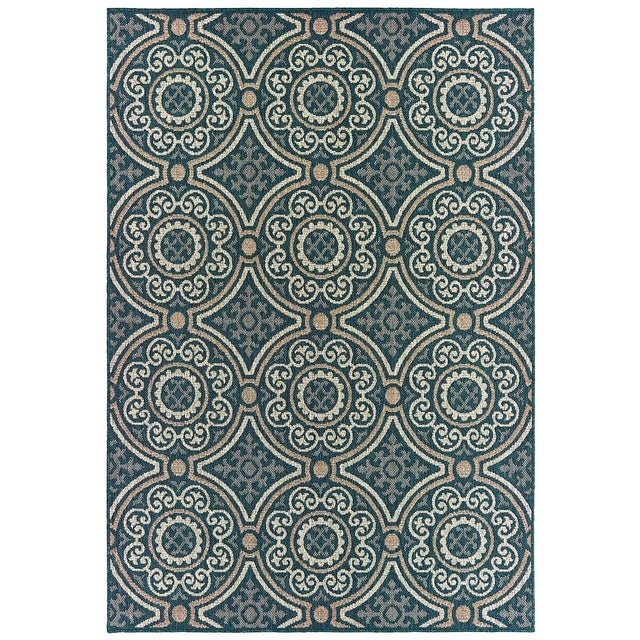 Oriental Weavers Sphinx Latitude 609B Blue / Grey Rugs.